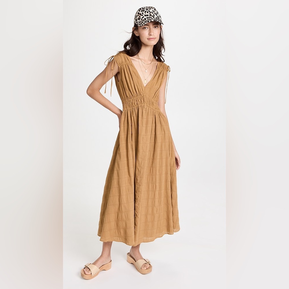 Madewell Sophia Smocked Dress in Windowpane